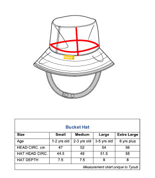 Tyoub Kids Wide Brim Bucket Hat Ocean Glass Green & Brown