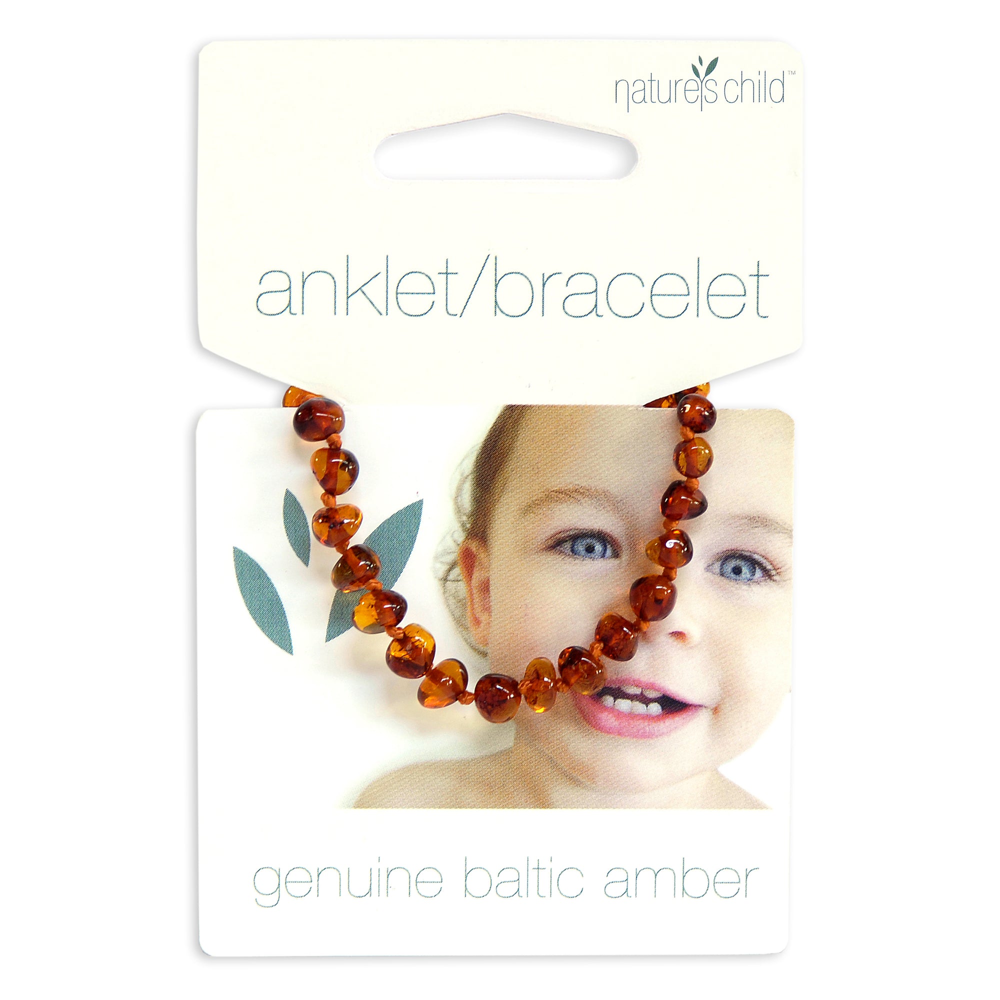Baby bracelet and anklet by Nature's Child made with genuine baltic amber. Fits a baby from 3 months to 2 years old. Worn by all Australian children. Part of a green parenting style. natural parenting with healing properties. Cognac honey gold colour of rich amber. jewellery for babies, toddlers and children. Natural amber beaded bracelet for infants. 