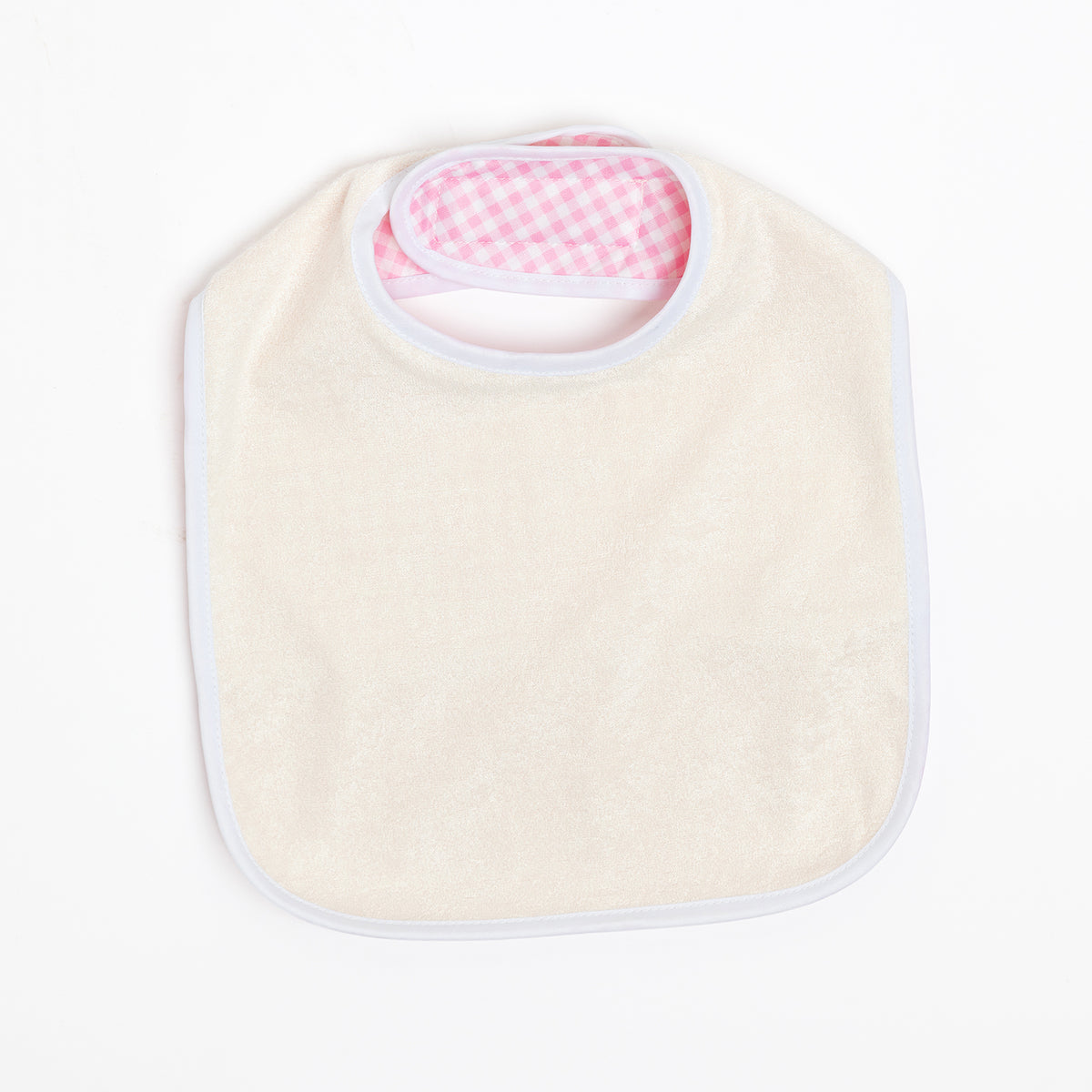 Baby Bib Tyoub Stay-dry Waterproof Fabric– Candy Pink White Gingham Check. For baby feeding and eating, bib covers chest area, keeping baby clean after mealtime. Comfortable with a strong Velcro tab to ensure a comfortable and secure fit, but easy for carer to remove. Gentle and soft on baby skin. Safe and secure our bibs are BPA-free, phthalate-free, PVC-free and lead-free. Unisex design fits infant, baby, toddler boys and girls from 6 months to 24 months.