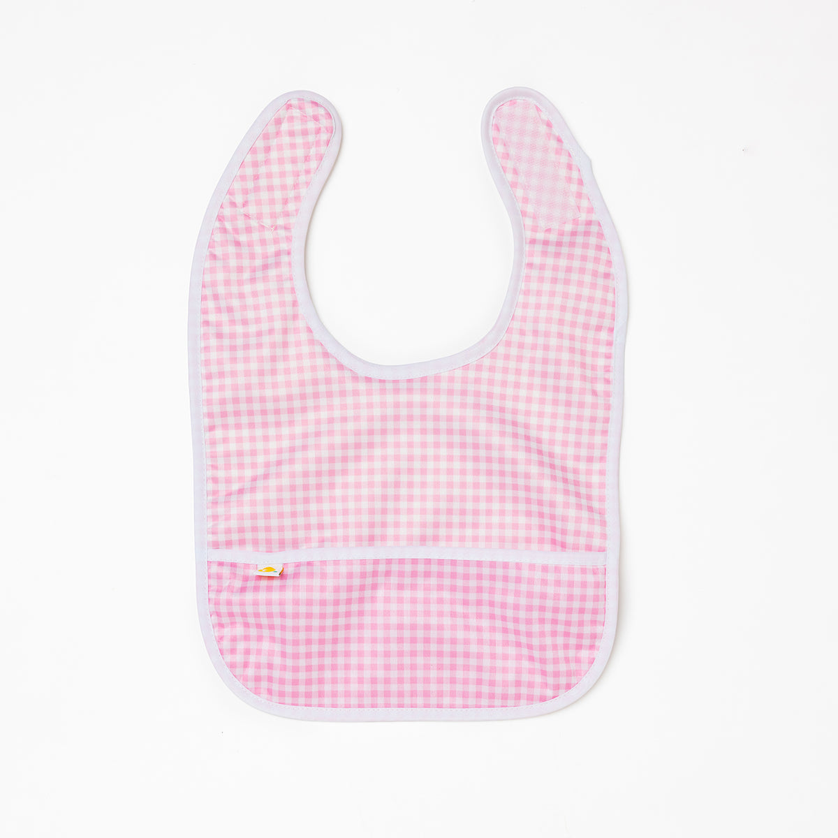 Baby Bib Tyoub Stay-dry Waterproof Fabric– Candy Pink White Gingham Check. For baby feeding and eating, bib covers chest area, keeping baby clean after mealtime. Comfortable with a strong Velcro tab to ensure a comfortable and secure fit, but easy for carer to remove. Gentle and soft on baby skin. Safe and secure our bibs are BPA-free, phthalate-free, PVC-free and lead-free. Unisex design fits infant, baby, toddler boys and girls from 6 months to 24 months.