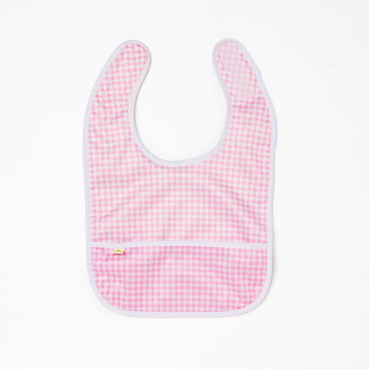 Baby Bib Tyoub Stay-dry Waterproof Fabric– Candy Pink White Gingham Check. For baby feeding and eating, bib covers chest area, keeping baby clean after mealtime. Comfortable with a strong Velcro tab to ensure a comfortable and secure fit, but easy for carer to remove. Gentle and soft on baby skin. Safe and secure our bibs are BPA-free, phthalate-free, PVC-free and lead-free. Unisex design fits infant, baby, toddler boys and girls from 6 months to 24 months.