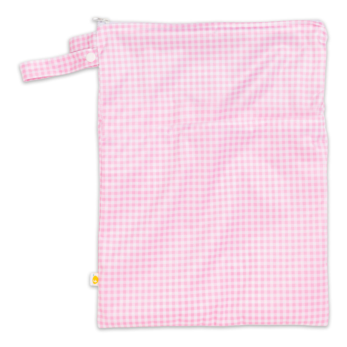 Tyoub Waterproof Stay-dry Zip Wet Bag– Pink White Gingham Check Measures 30 x 40 cm. Large front zipped pocket to separate items. Main pouch with zipper to keep wet and dry things separate. Each pocket is waterproofed and zipped. Lightweight and easy to pack and carry.Come with a handy strap for easy carrying or hooking to your nappy bag or stroller.