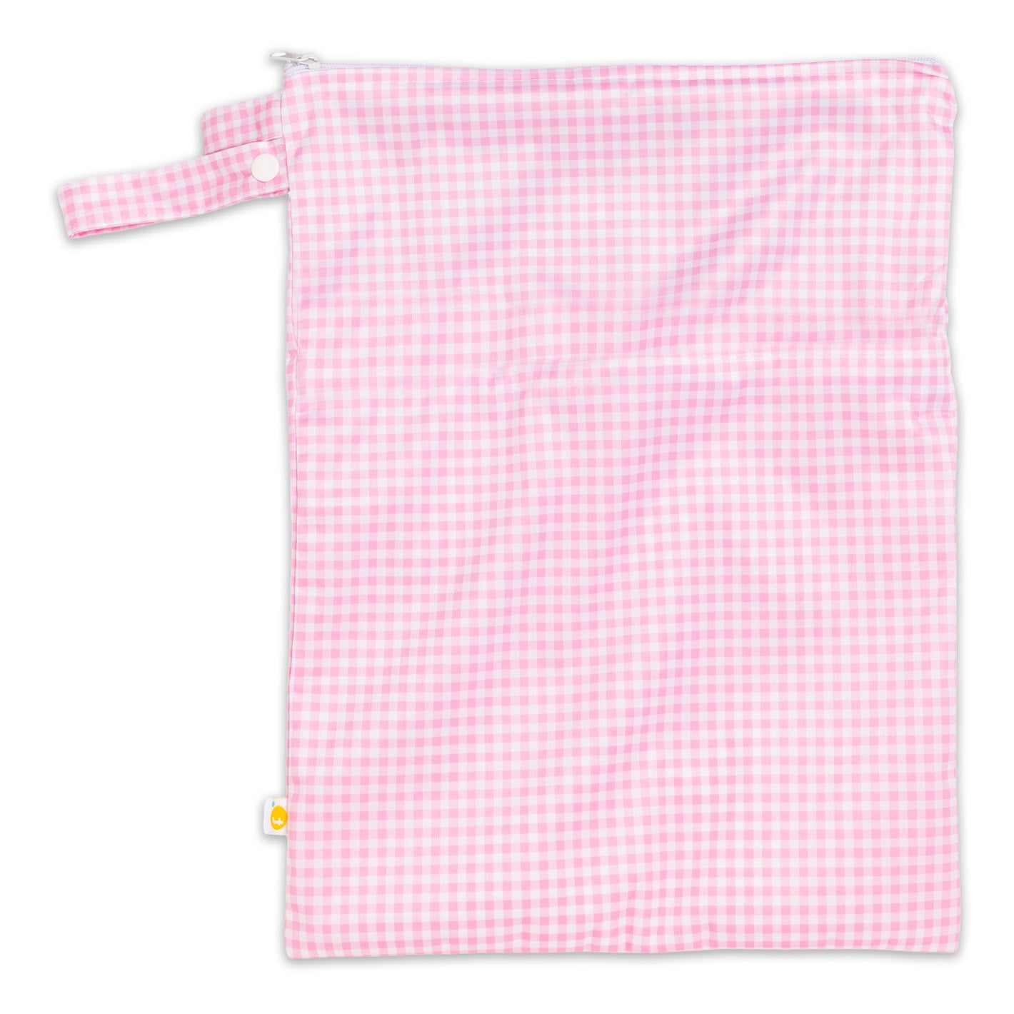 Tyoub Waterproof Stay-dry Zip Wet Bag– Pink White Gingham Check Measures 30 x 40 cm. Large front zipped pocket to separate items. Main pouch with zipper to keep wet and dry things separate. Each pocket is waterproofed and zipped. Lightweight and easy to pack and carry.Come with a handy strap for easy carrying or hooking to your nappy bag or stroller.