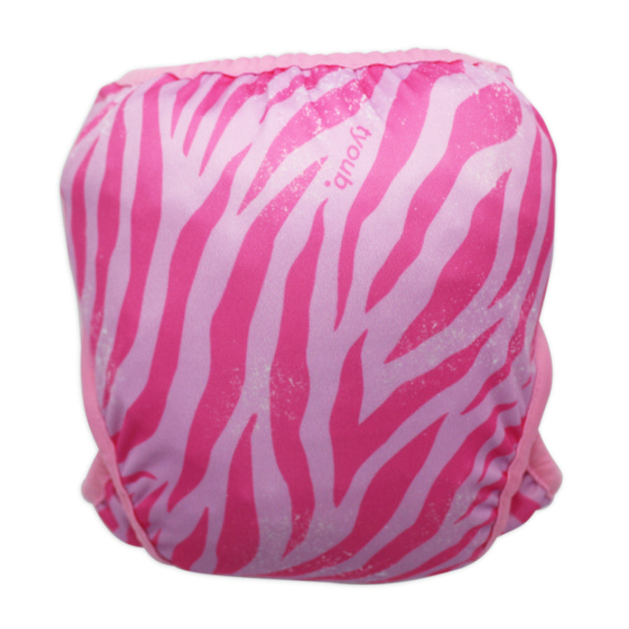 Tyoub Adjustable Reusable Swim Nappy and Wet Bag - Tiger Pink