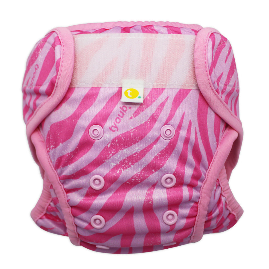 Tyoub Adjustable Reusable Swim Nappy and Wet Bag - Tiger Pink