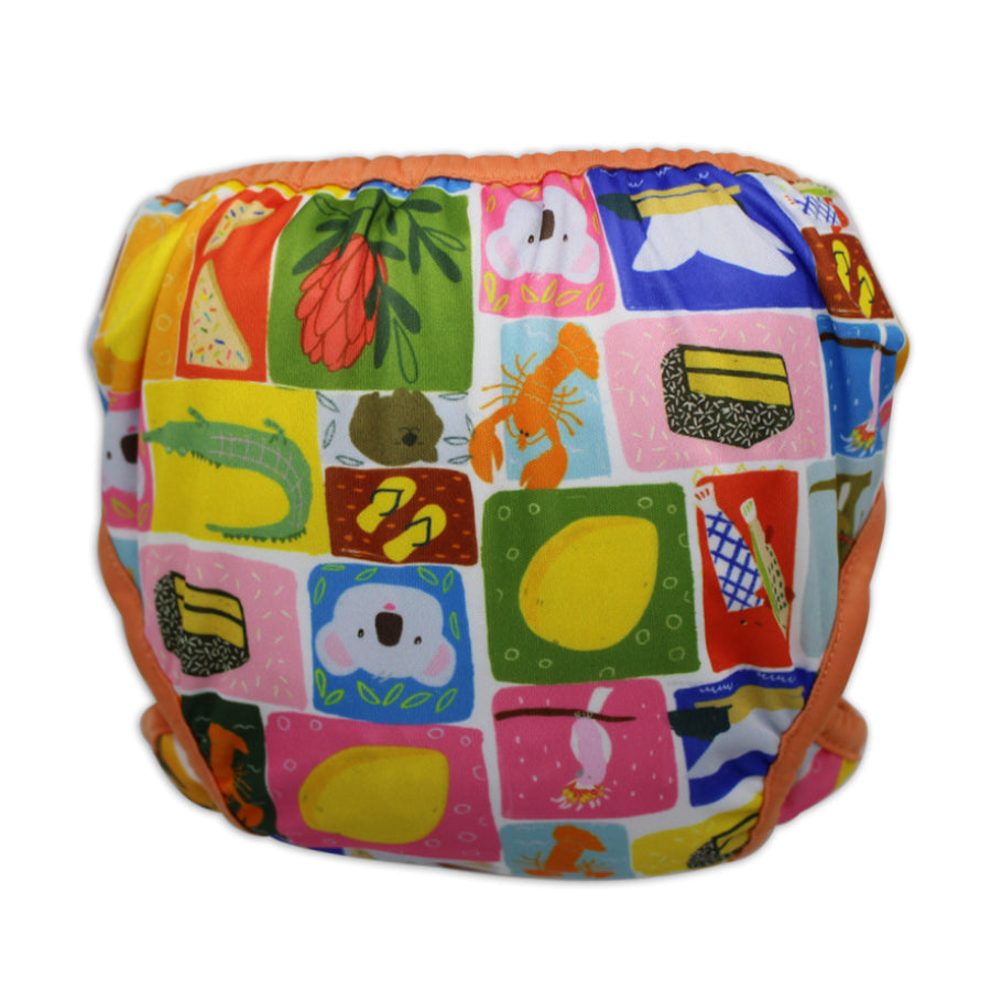 Tyoub x Suki McMaster Adjustable Reusable Swim Nappy and Wet Bag - Aussie Icons