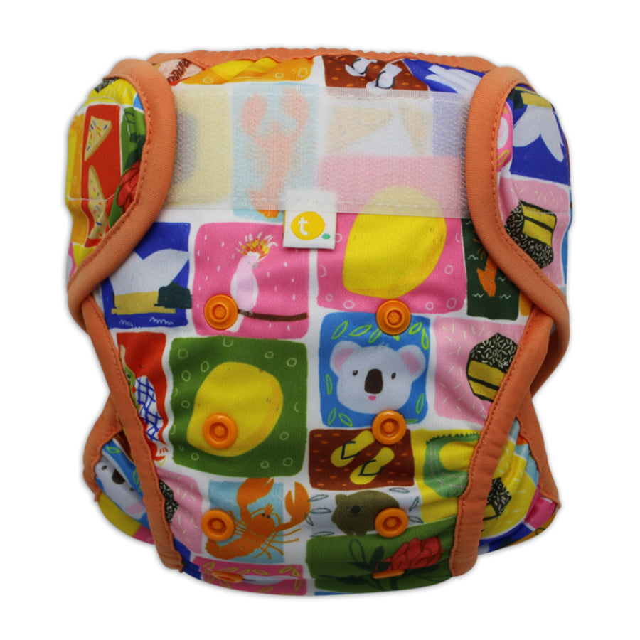 Tyoub x Suki McMaster Adjustable Reusable Swim Nappy and Wet Bag - Aussie Icons