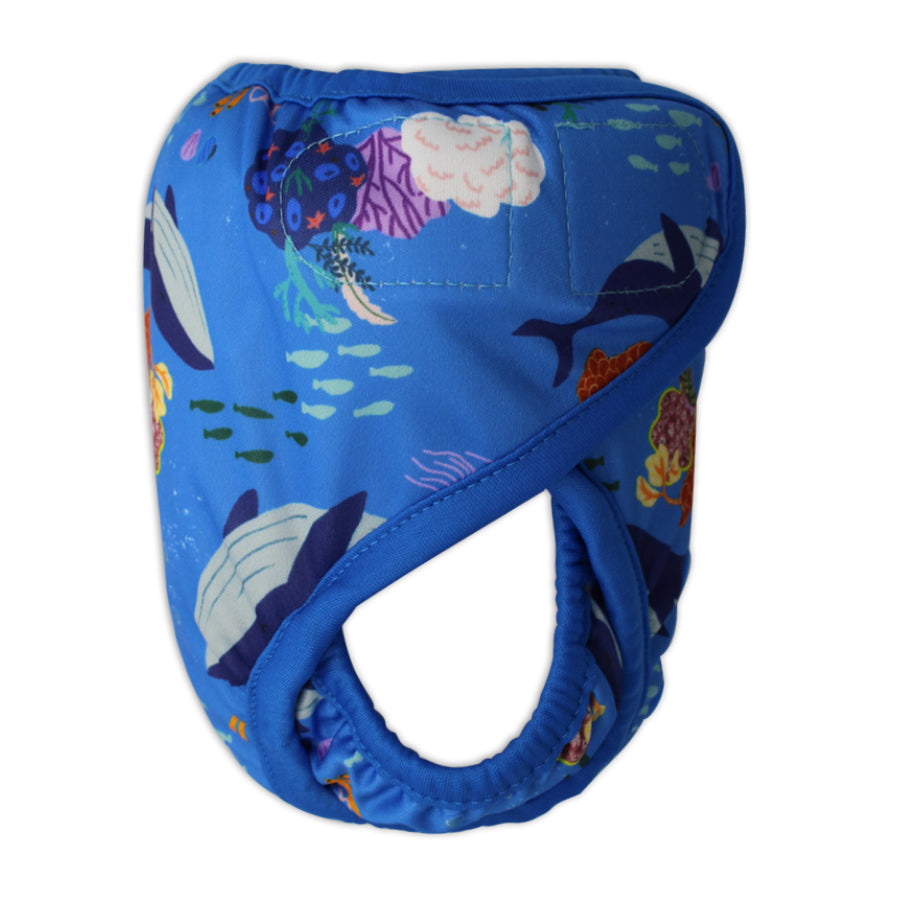 Tyoub x Suki McMaster Adjustable Reusable Swim Nappy and Wet Bag - Whales