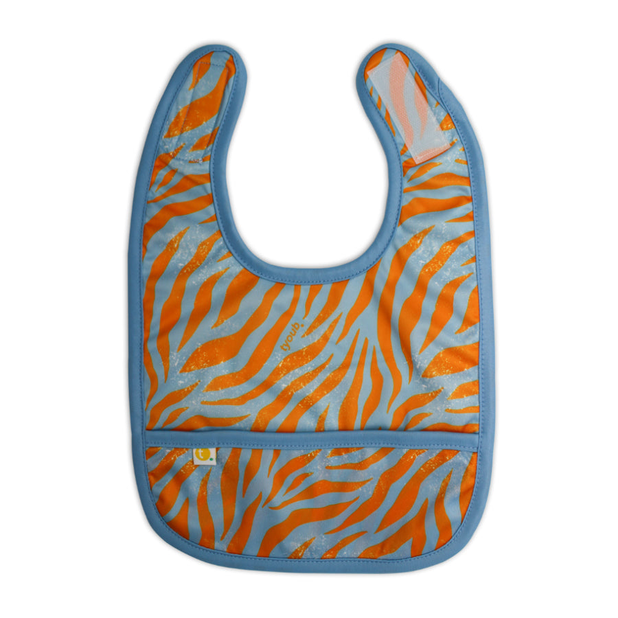 Tyoub Baby Bib Stay-dry - Tiger Blue Orange