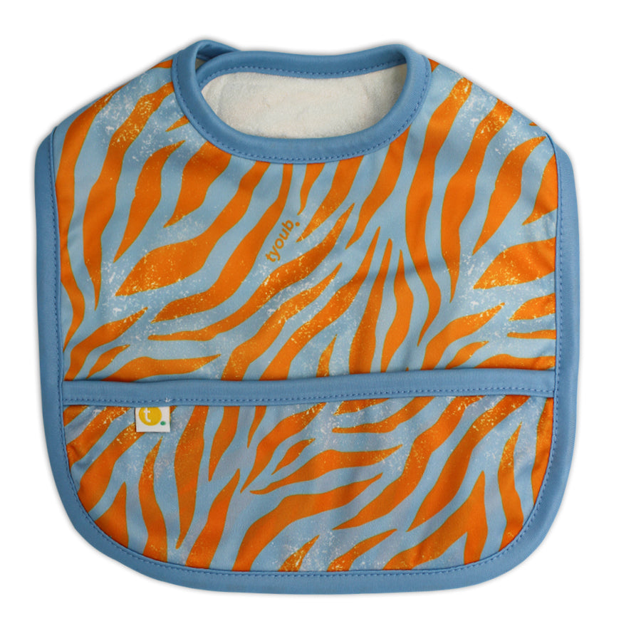 Tyoub Baby Bib Stay-dry - Tiger Blue Orange