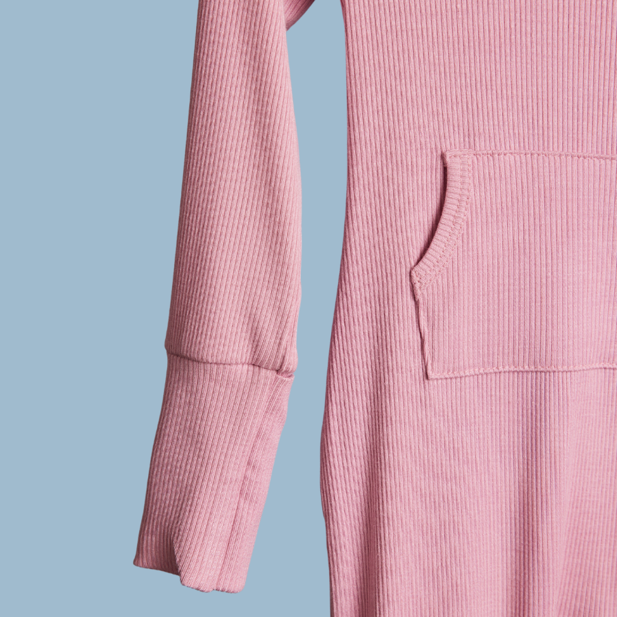 Baby Long Sleeve Bamboo Romper Blush Pink