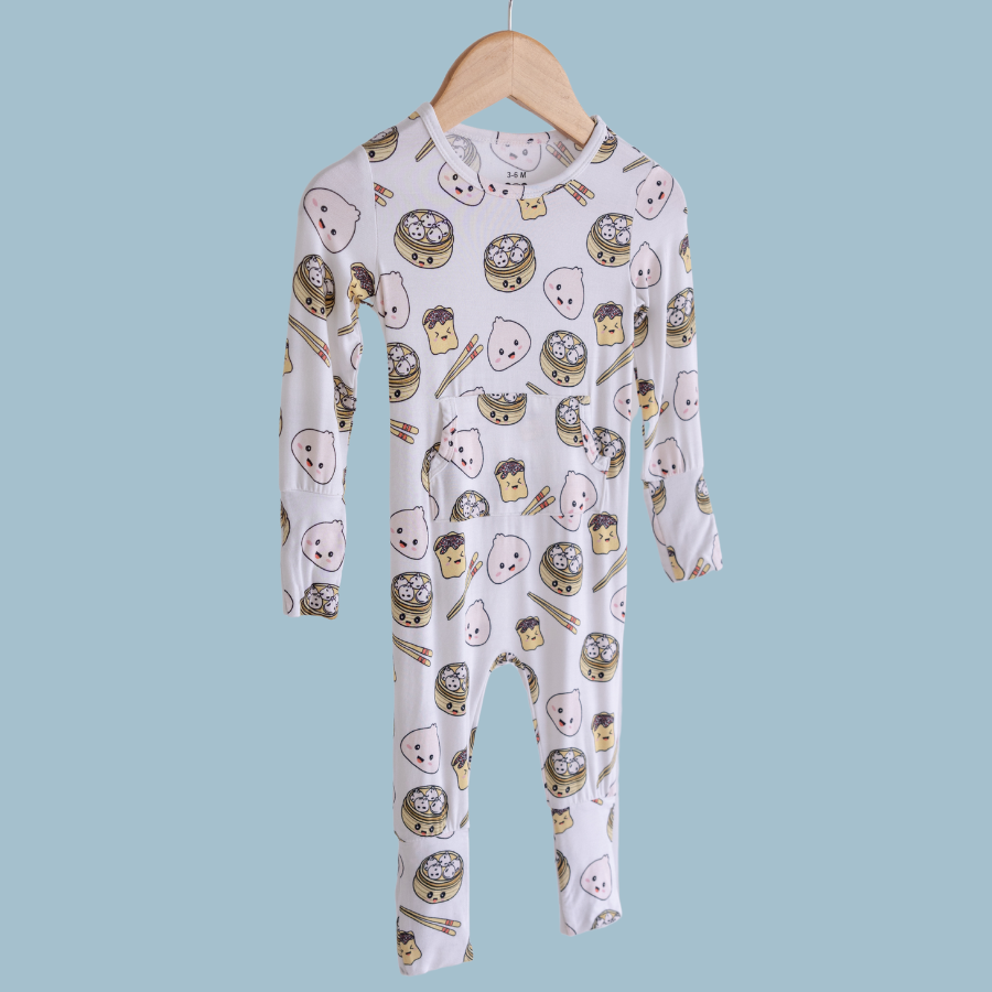 Baby Long Sleeve Bamboo Romper Dim Sum