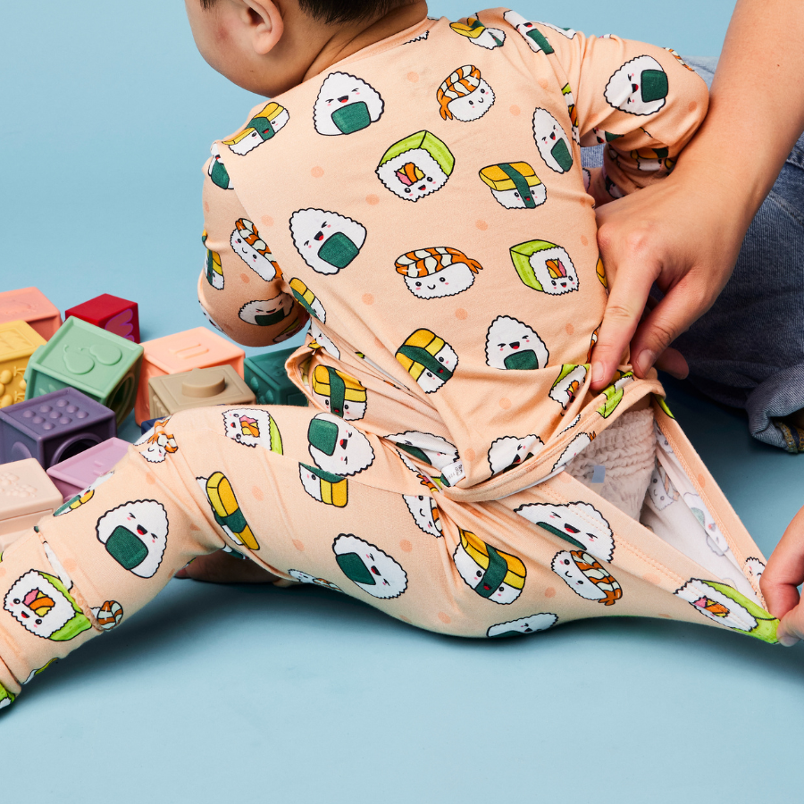 Baby Long Sleeve Bamboo Romper Sushi