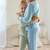 Kids Bamboo Long John Pyjama Sky Blue