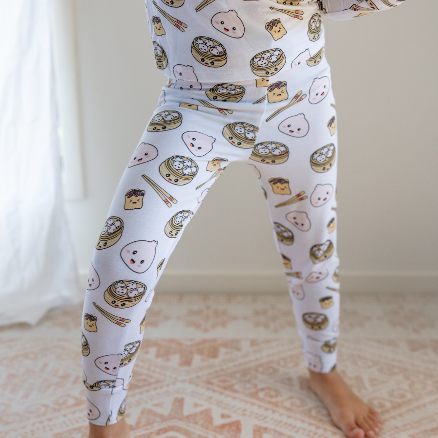 Kids Bamboo Long John Pyjama Dim sum