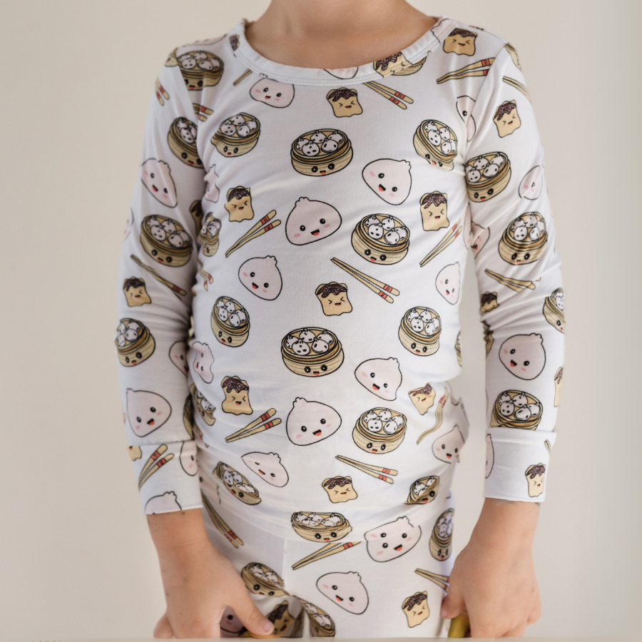 Kids Bamboo Long John Pyjama Dim sum