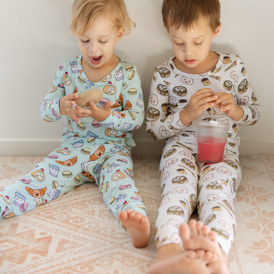 Kids Bamboo Long John Pyjama Dim sum
