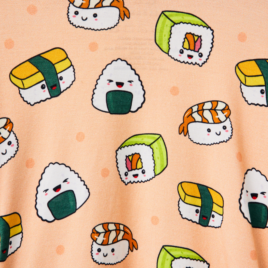 Kids Bamboo Long John Pyjama Sushi