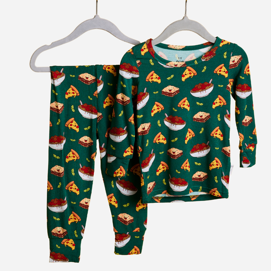 Kids Bamboo Long John Pyjama Buon appetito!