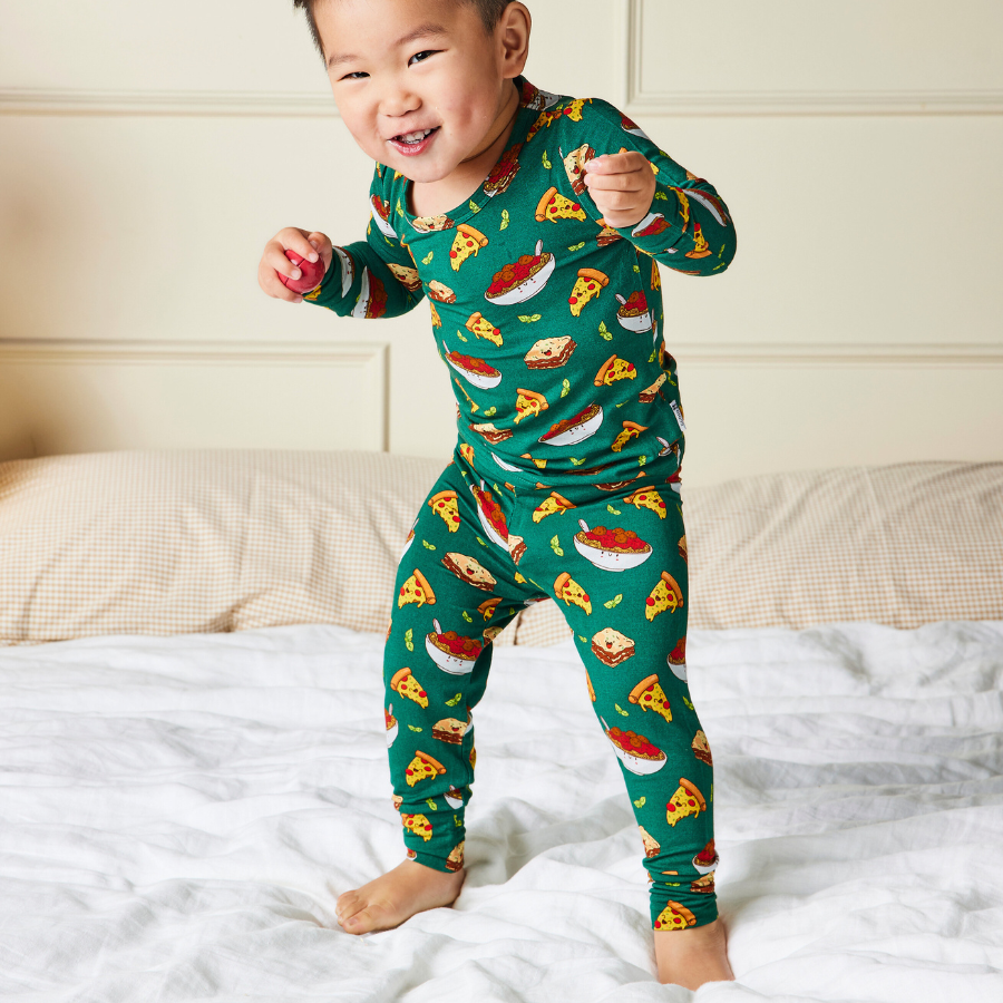 Kids Bamboo Long John Pyjama Buon appetito!