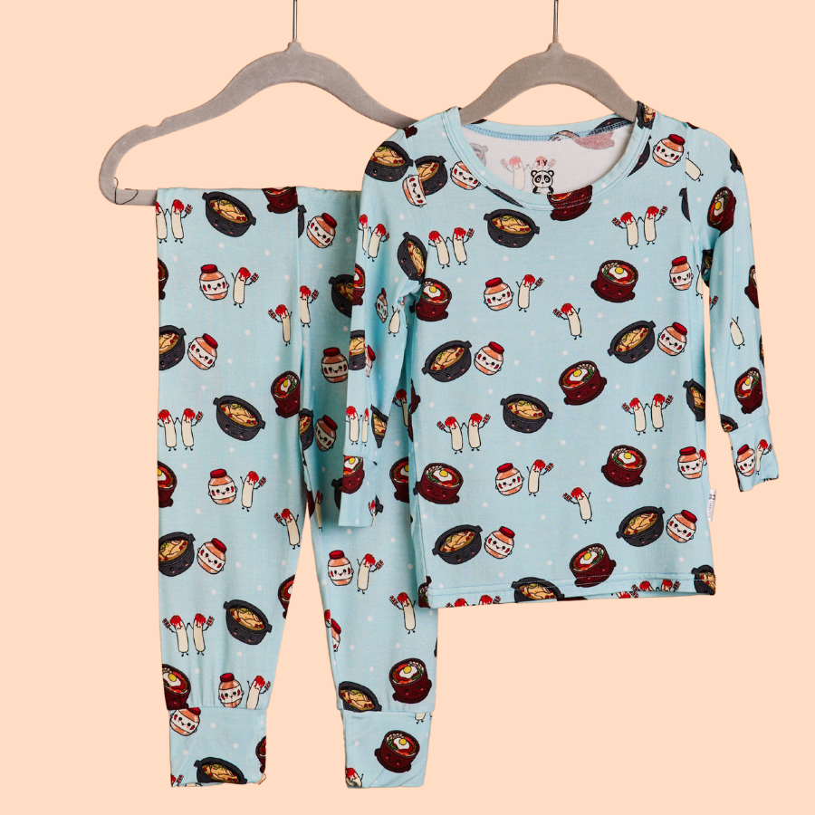 Kids Bamboo Long John Pyjama Korean Bansang