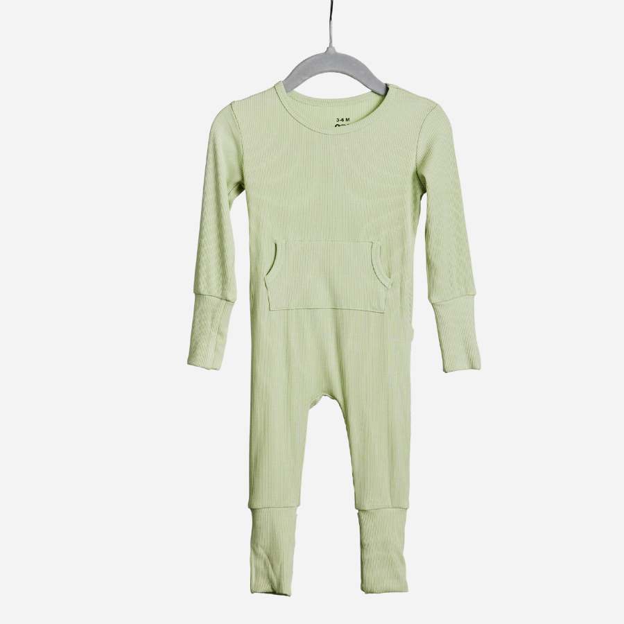 Baby Long Sleeve Bamboo Romper Sage