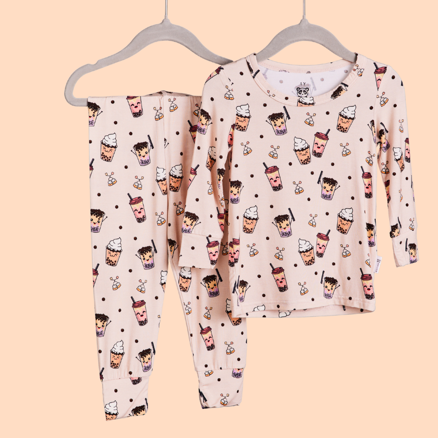 Kids Bamboo Long John Pyjama Boba-licious!