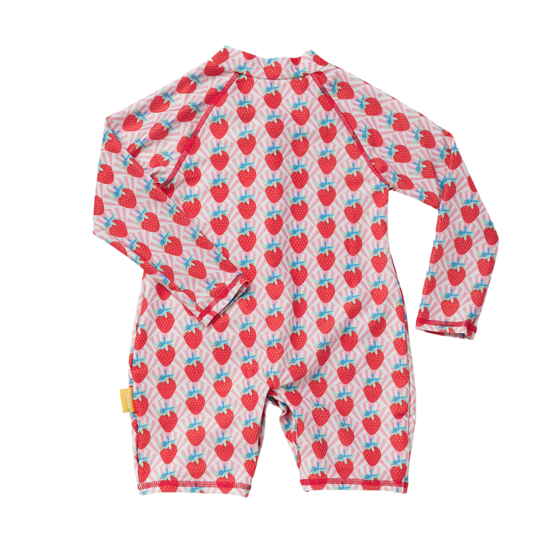 Tyoub Long Sleeve Sunsuit Recycled Strawberry Sundae Kids