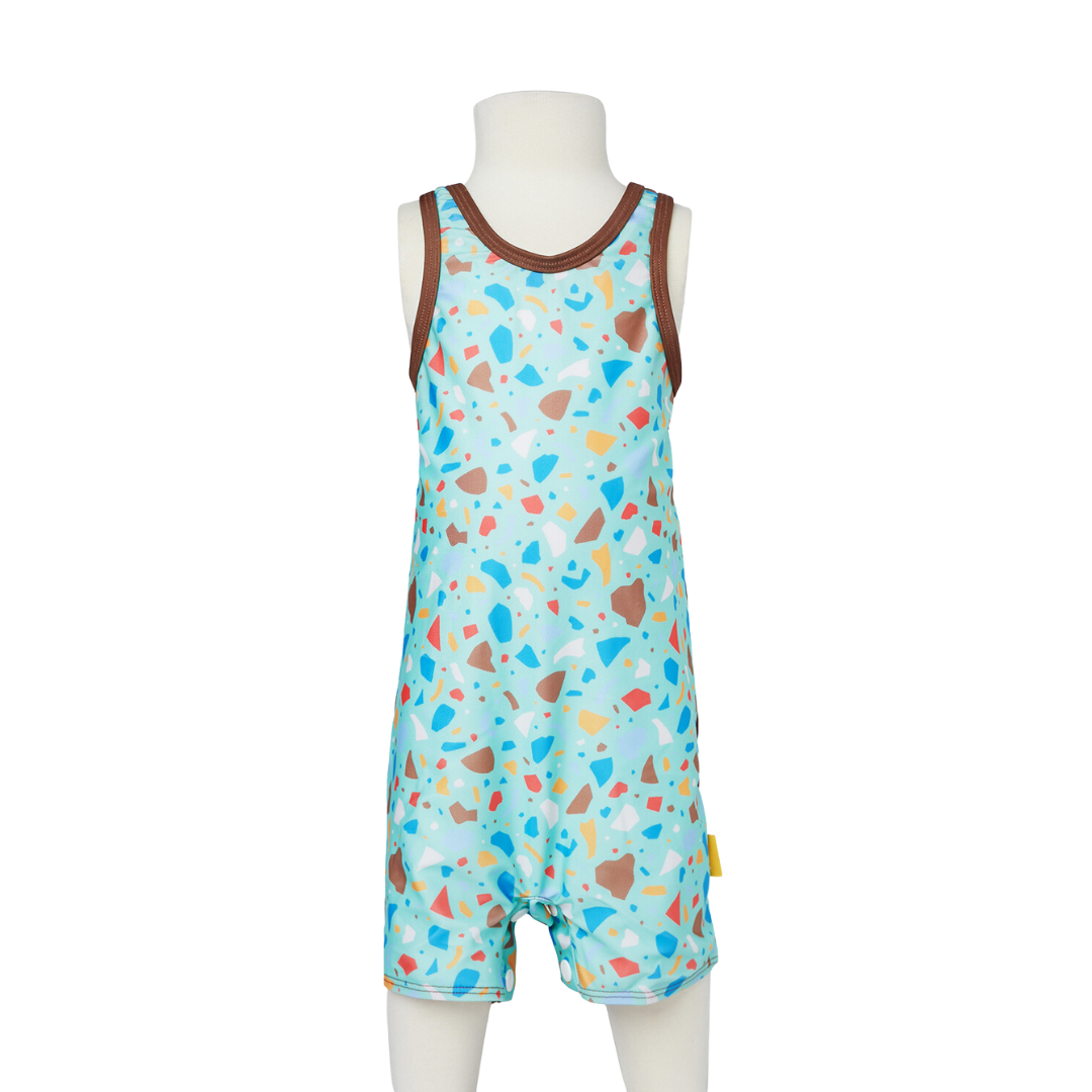 Tyoub Kids Racer Back Kneesuit Zootie Ocean Glass Green | Brown