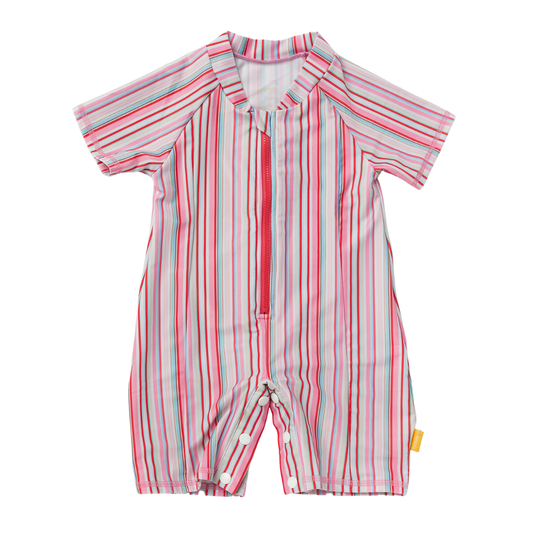 Tyoub Kids Short Sleeve Explorer Sunsuit Gelato Stripe