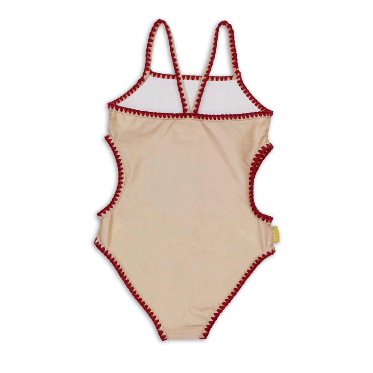 Tyoub Kids Embroidered Swimsuit Vanilla Fire Bird Placement Print