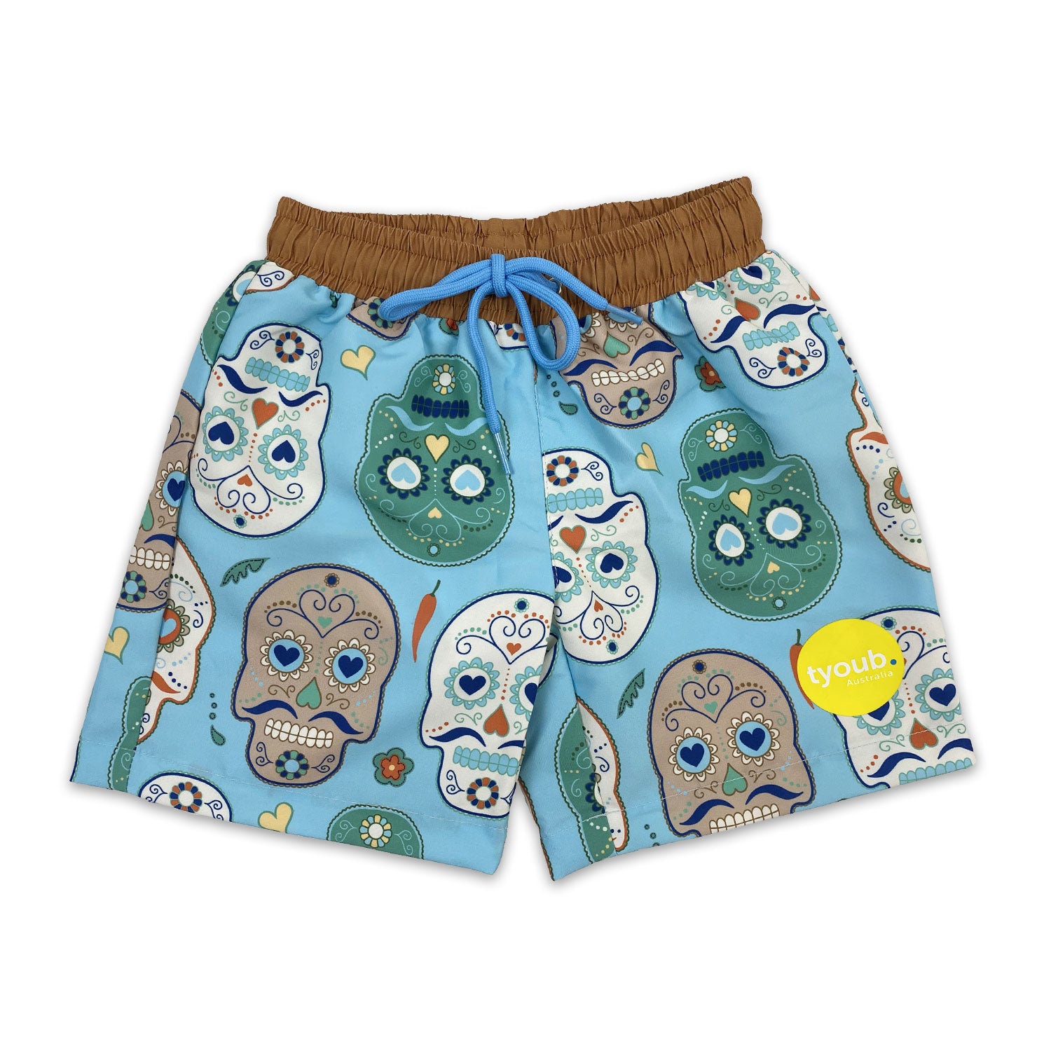Tyoub Kids Quick Dry Board Short  Recycled Material Skulls Amigo
