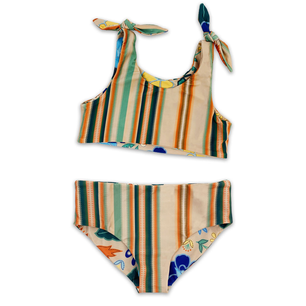 Tyoub Kids Reversible Bikini Phoenix Serape Stripe Tyoub Swimwear tyoub-kids-reversible-bikini-phoenix-serape-stripe-tyoub-swimwear