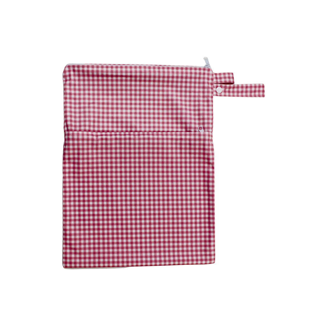 Tyoub Stay-dry Zip Wet Bag– Red Gingham