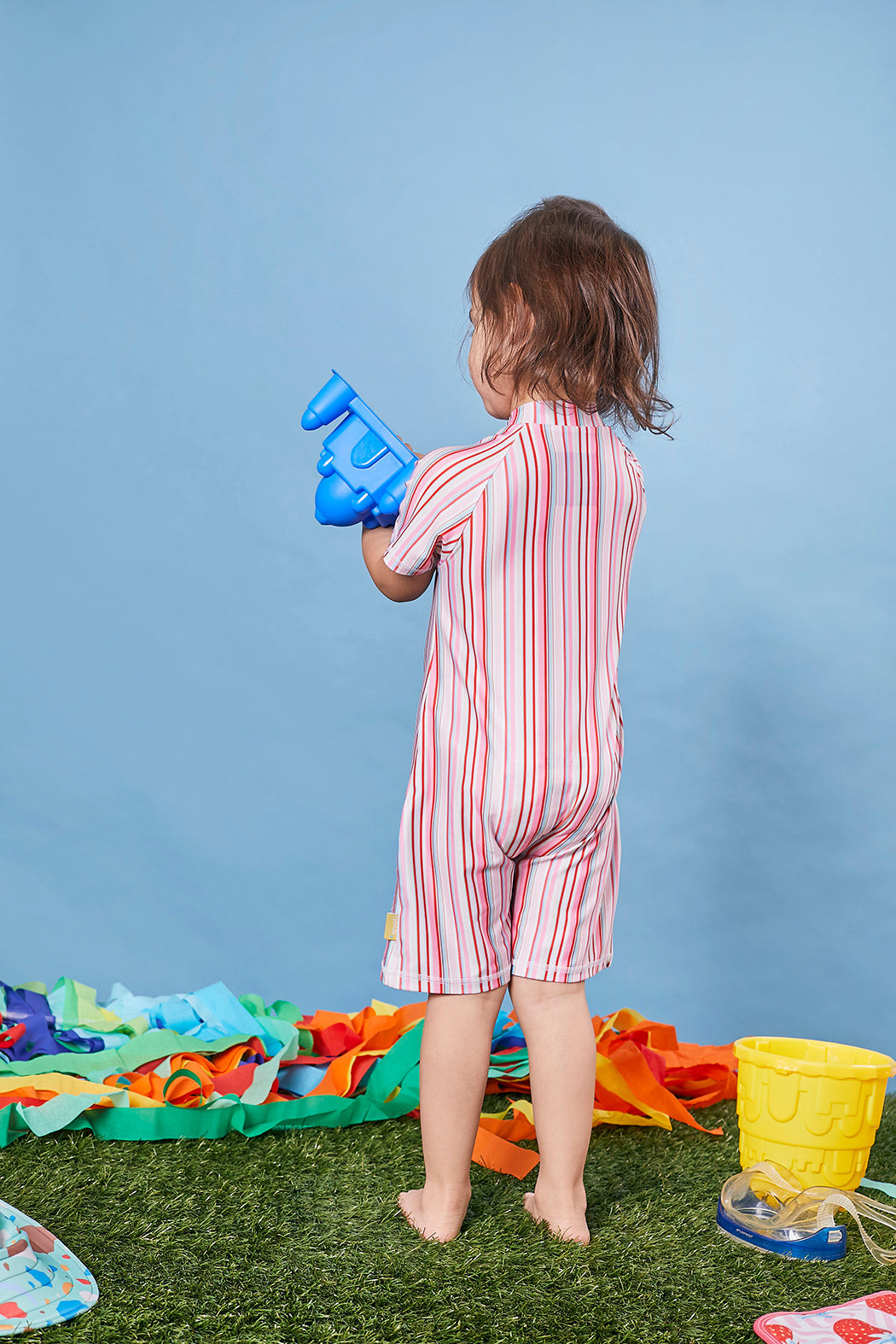Tyoub Kids Short Sleeve Explorer Sunsuit Gelato Stripe