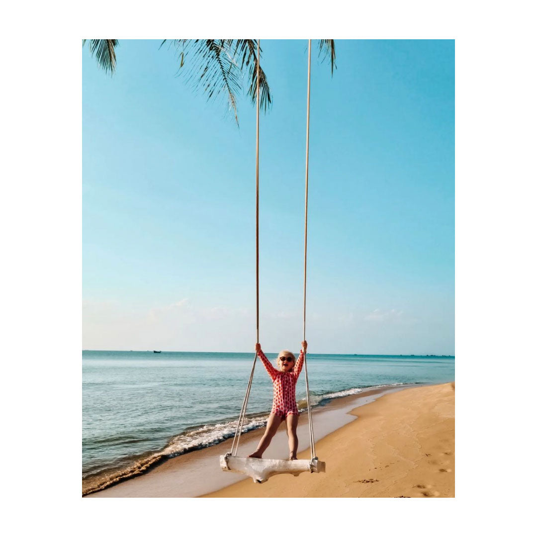 Tyoub Long Sleeve Sunsuit Recycled Strawberry Sundae Kids