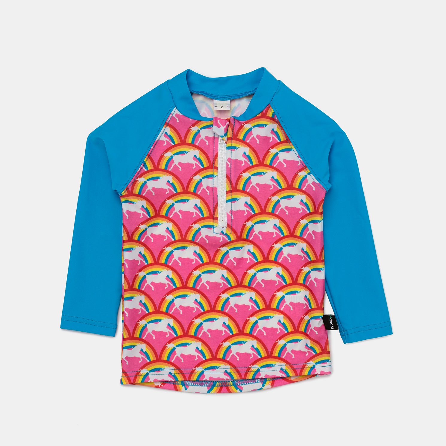 Long Sleeve Rash Guard - Rainbow Pony